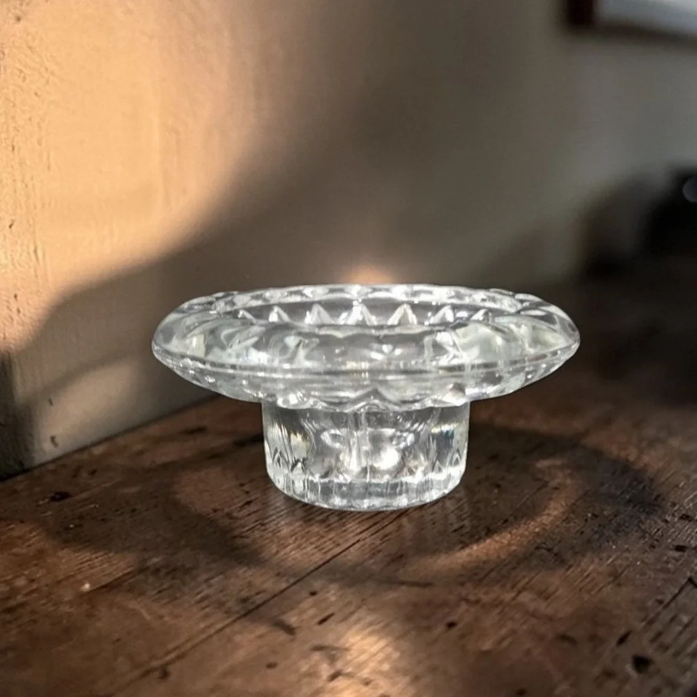 KIG Vintage Heavy Glass Votive Candle Holder, Taper Candle Holder, Home Decor
